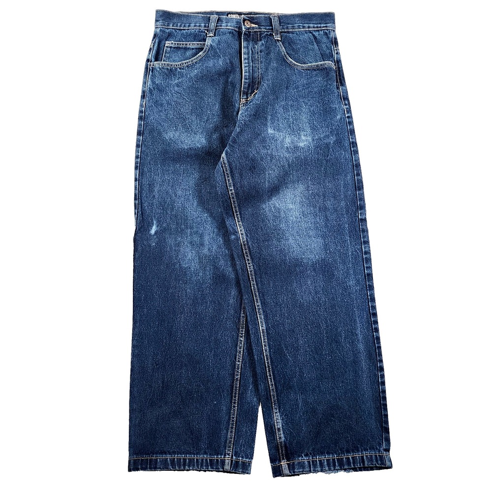 Y2K Southpole Jeans Mens 34x29 Baggy Fit Straight Wide Leg Oversized Skate